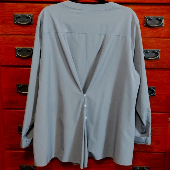 Gray Lace Blouse Tunic - Picture 3 of 3